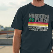Man wearing a dark Christmas t-shirt with