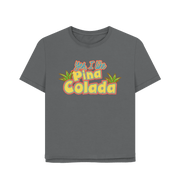 Slate Grey Pina Colada Women's Relaxed Fit T-shirt