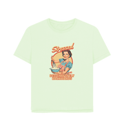 Pastel Green Stressed Women's Relaxed Fit T-shirt