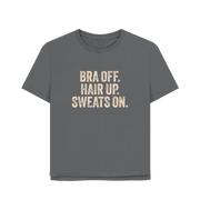 Slate Grey Bra Off Women's Relaxed Fit T-shirt