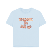 Sky Blue Normal Two Women's Relaxed Fit T-shirt