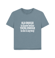 Stone Blue Printed T-shirt