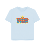 Sky Blue Tanned And Tipsy Women's Relaxed Fit T-shirt