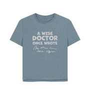 Stone Blue Wise Doctor Women's Relaxed Fit T-shirt