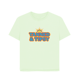 Pastel Green Tanned And Tipsy Women's Relaxed Fit T-shirt