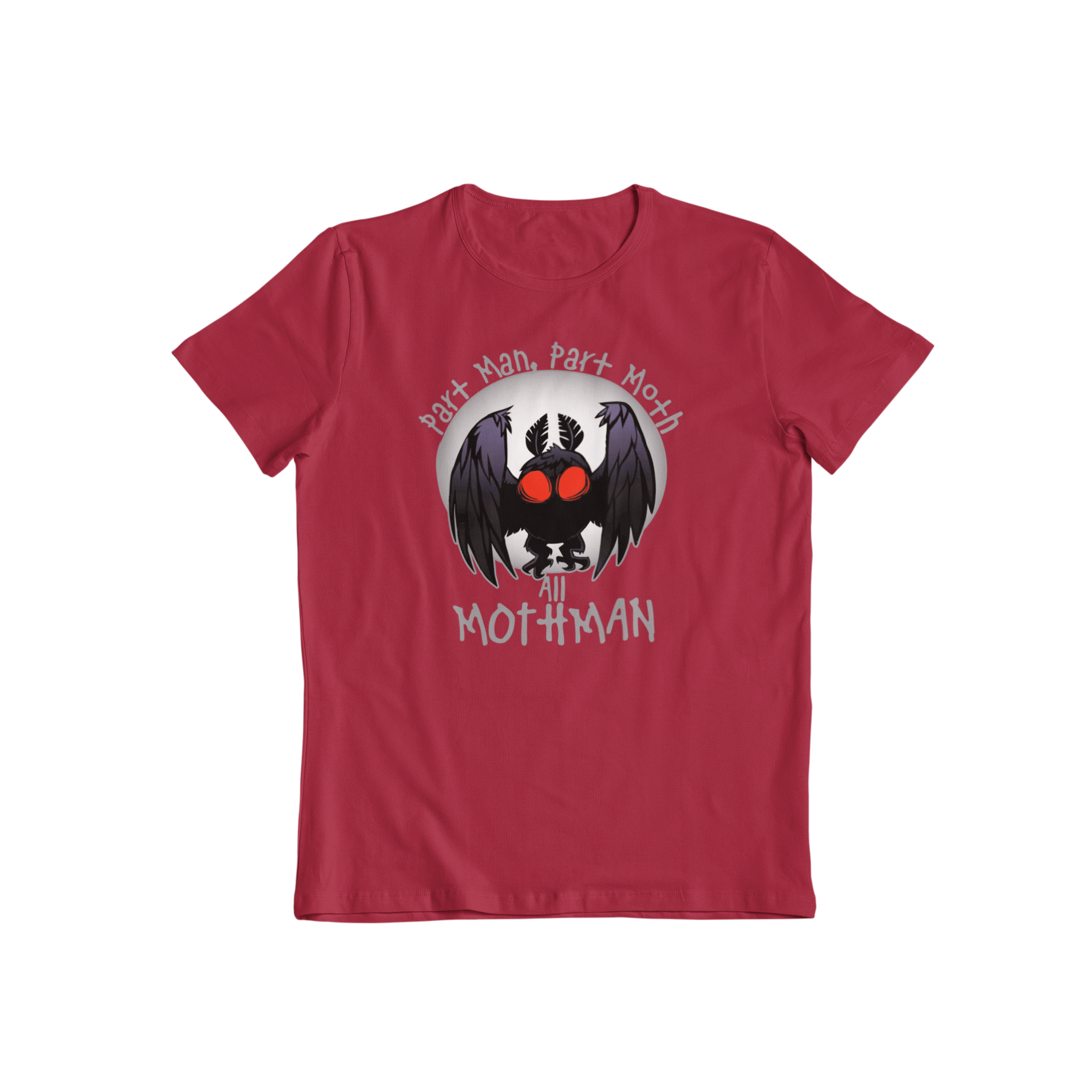 Unleash your inner gamer with our Mothman T-shirt! Featuring a classic graphic inspired by Fallout, this tee is sure to stand out. (No, we're not talking about the giant winged creature that haunts West Virginia. Well, maybe a little.) Perfect for everyday wear or your next gaming marathon.