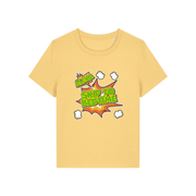 yellow funny slogan t-shirt with 'alexa skip to bedtime'