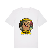 White Animal T-shirt with the graphic of a beaver