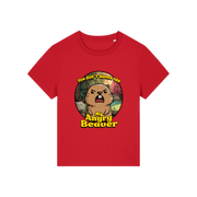 red rude t-shirt with the graphic of a beaver and the slogan 'you don't wanna see my angry beaver'