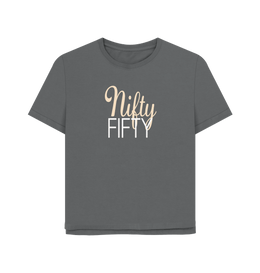 Slate Grey Nifty Fifty Women's Relaxed Fit T-shirt