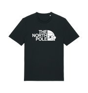 black christmas t-shirt with the slogan 'the north pole'