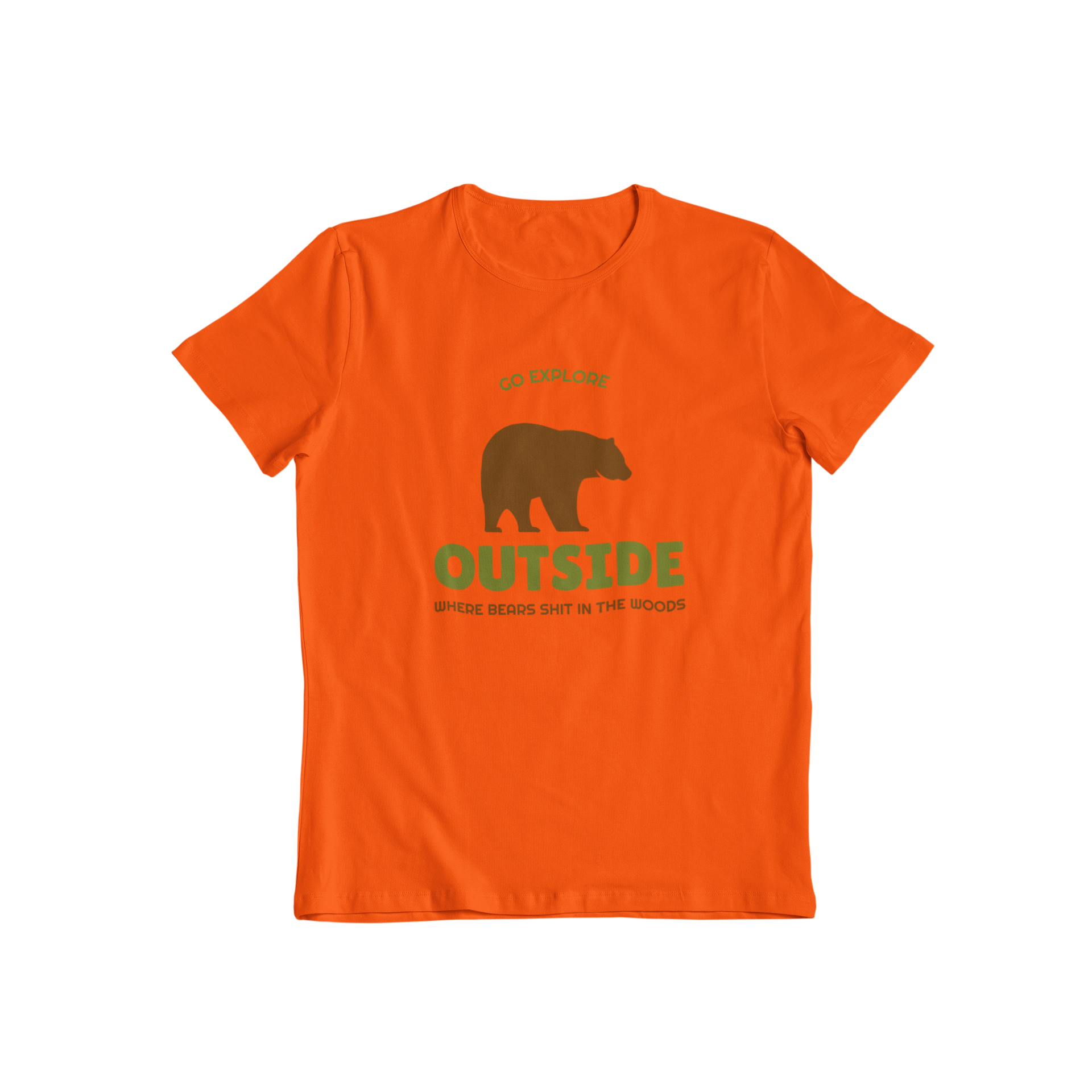 Looking for a unique t-shirt that encourages you to explore the great outdoors? Check out Teevolution! Our t-shirt design is perfect for those who love to hike, camp, and adventure outside. With the slogan "go outside, where bears shit in the woods," our t-shirt is sure to make a statement and inspire you to get out and explore!