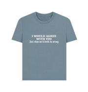 Stone Blue Printed T-shirt