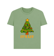 Sage It's Lit Women's Christmas T-shirt