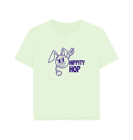 Pastel Green Hippety Hop Women's Relaxed Fit T-shirt