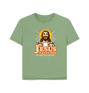 Sage Jesus Loves You Women's Relaxed Fit T-shirt