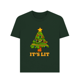 Evergreen It's Lit Women's Christmas T-shirt