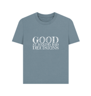 Stone Blue Good At Bad Women's T-shirt