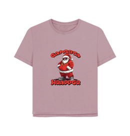 Mauve Gangsta Wrapper Women's Relaxed Fit Christmas T-shirt