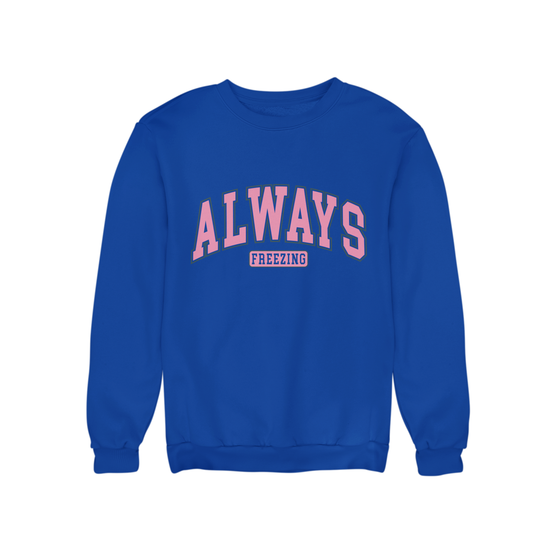The Always Freezing 2 Jumper features a slogan sweatshirt, with a trendy and eye-catching pink print. This quality and stylish jumper is sure to keep you warm and looking sharp.