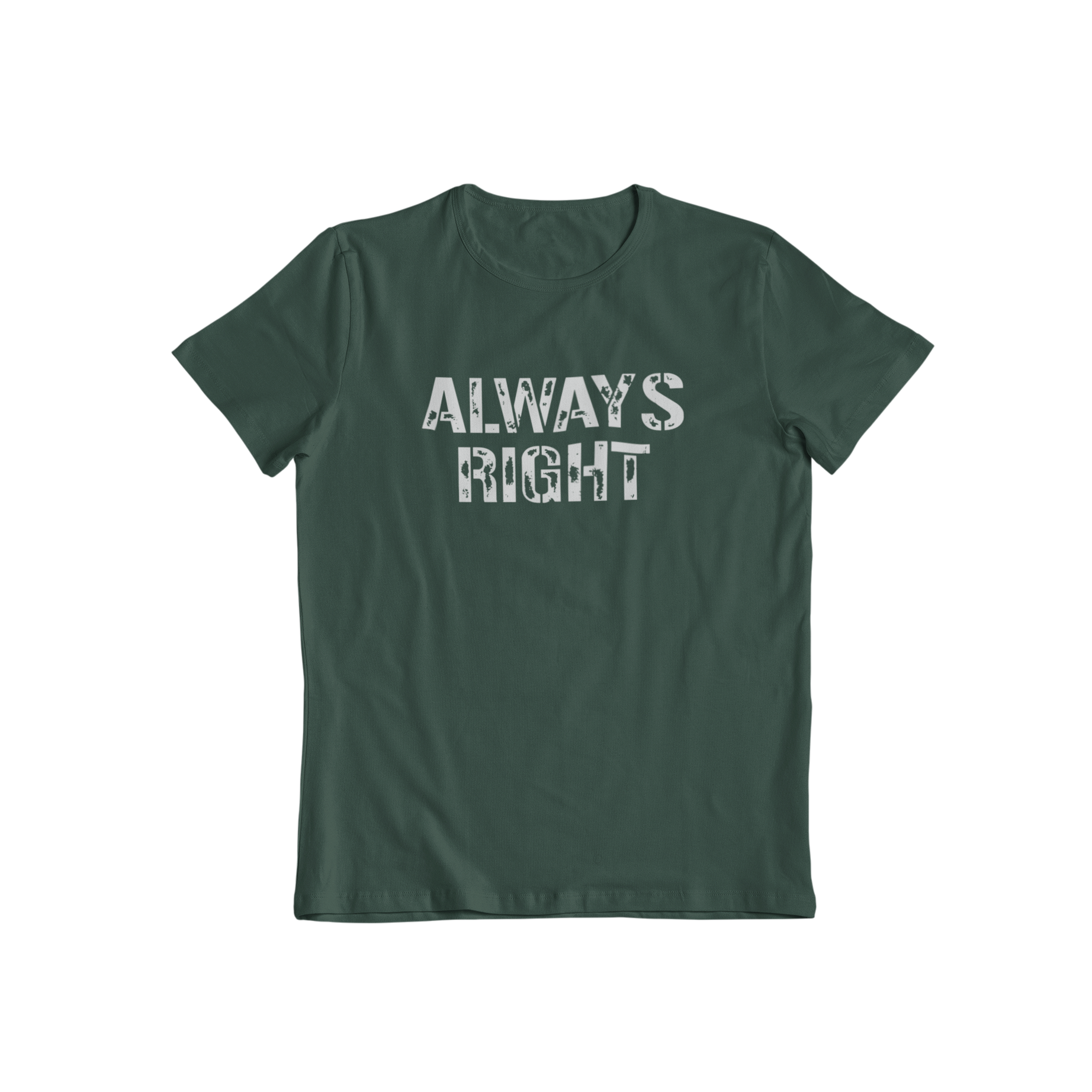 Experience unbeatable style and humor with our Always Right T-shirt. This matching slogan tee is the perfect addition to your wardrobe, and pairs perfectly with our Always Wrong t-shirt. Stay stylish and always on point with this must-have t-shirt.