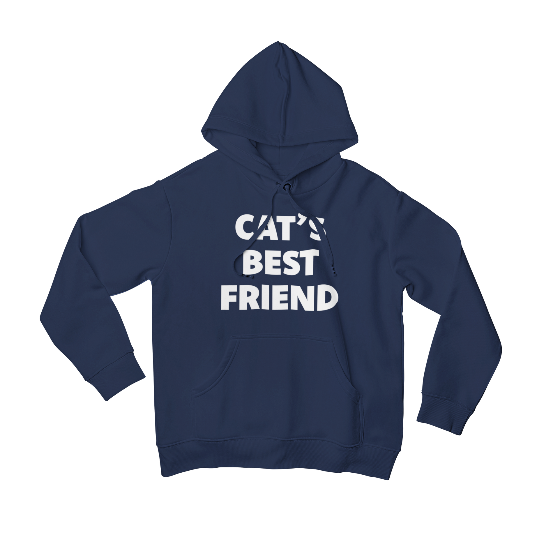 Make a statement with our Cat's Best Friend Front Print Hoodie. Featuring a playful slogan and a cute cat graphic, this hoodie is perfect for cat lovers who want to show off their feline friendship. Stay cozy and stylish with this quirky and fun addition to your wardrobe.