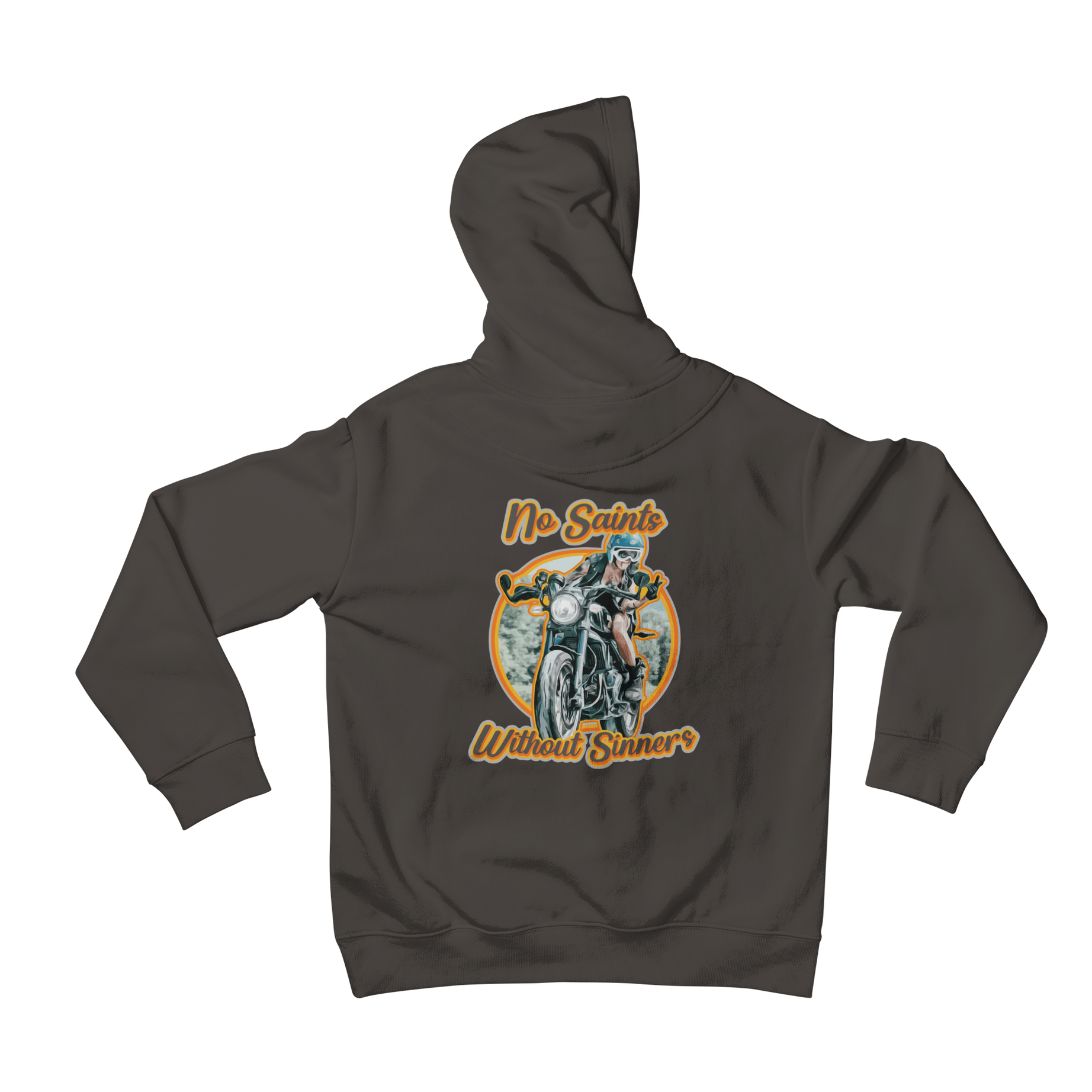 Do you want to make a bold statement? Check out teevolution's "There Ain't No Saints Without Sinners" hoodie. This back print hoodie is one-of-a-kind and perfect for anyone looking to make a statement. Get yours today!