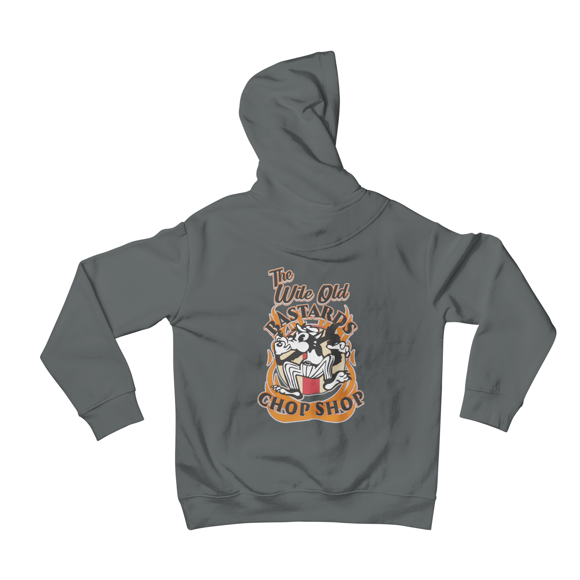 Looking for an awesome hoodie? Check out Teevolution's custom chop shop back print hoodie from Wile Old Basta*ds. This hoodie is perfect for anyone who wants to stand out from the crowd and show off their unique style. Shop now and get your chop on!