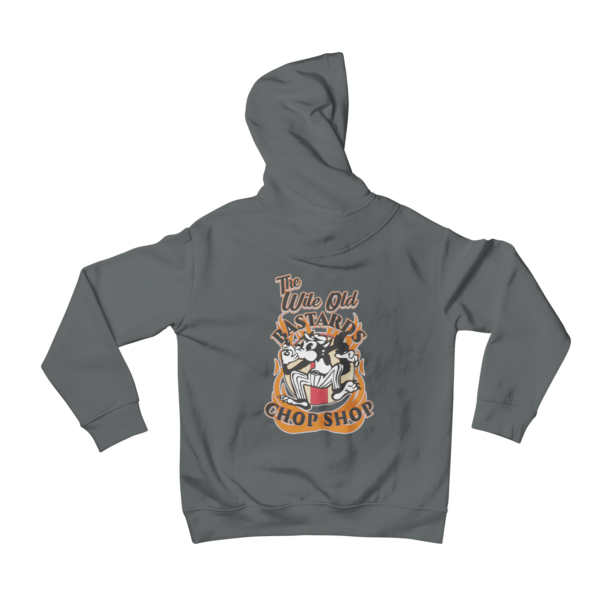 Looking for an awesome hoodie? Check out Teevolution's custom chop shop back print hoodie from Wile Old Basta*ds. This hoodie is perfect for anyone who wants to stand out from the crowd and show off their unique style. Shop now and get your chop on!