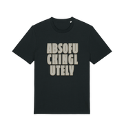 Black t-shirt with a funny slogan 