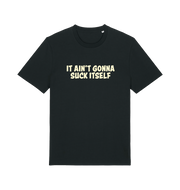 Black offensive t-shirt with the slogan 'it ain't gonna suck itself'