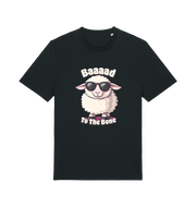 black animal tee with the graphic of a sheep