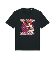 Black offensive t-shirt with the graphic of a baby baseball player