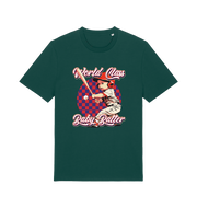 Green offensive t-shirt with the graphic of a baby baseball player