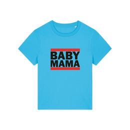 blue mum t-shirt with the slogan 'baby mama'