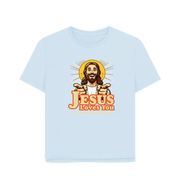 Sky Blue Jesus Loves You Women's Relaxed Fit T-shirt