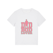 white slogan t-shirt with 'dad bod lover'