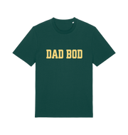 green dad t-shirt with the slogan dadbod