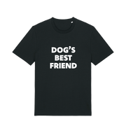 black animal t-shirt with the slogan 'dogs best friend'