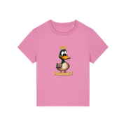 pink funny animal t-shirt with the graphic of a duck and the slogan 'do yourself'