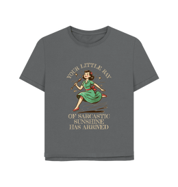 Slate Grey Little Ray Women's Relaxed Fit T-shirt