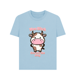 Milky Blue Printed T-shirt