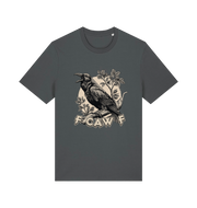 grey funny offensive t-shirt with a crow design and 'FOAW' slogan