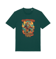 green music t-shirt with the graphic of the devil and the slogan 'god of hell fire i bring you fire'