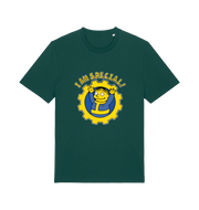 green gaming t-shirt with the graphic of ralph wiggum in a vault tec uniform and the slogan 'i am special'