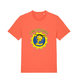 orange gaming t-shirt with the graphic of ralph wiggum in a vault tec uniform and the slogan 'i am special'