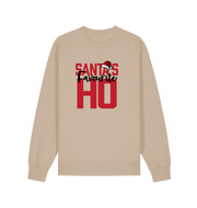 sand xmas sweater with the slogan 'santa's favourite ho'