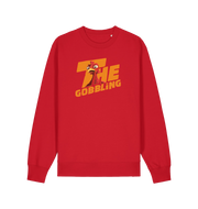 red christmas sweater with the slogan 'the gobbling'