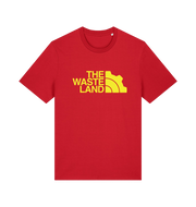 red gaming t-shirt with the slogan 'the wasteland'