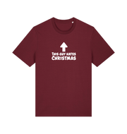 burgundy christmas t-shirt with the slogan 'this guy hates christmas'